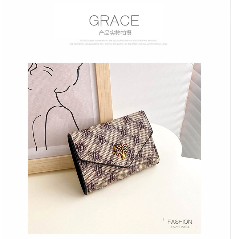 Nouvelle mode transfrontalière 2023 30% de réduction portefeuille boucle courte petit parfum design multi-carte petit portefeuille porte-monnaie_voghion.com