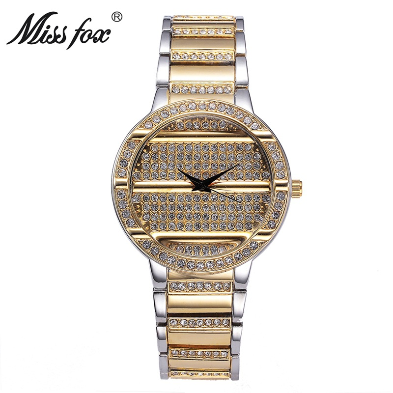 Creative European Business Quartz Watch Imported Movement Alloy Diamond Double Press Steel Buckle Fashion Quartz Watch_voghion.com