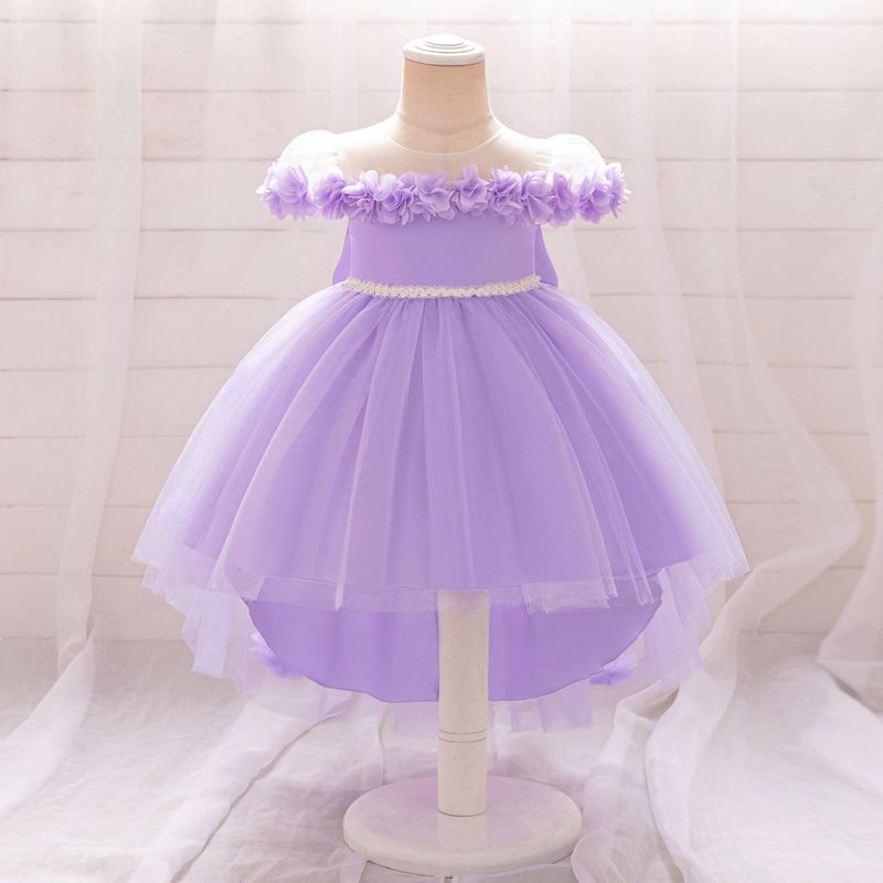 Kids' Clothing Baby Birthday Dress Children's Princess Dress With Tail Mesh Fluffy Dress_voghion.com