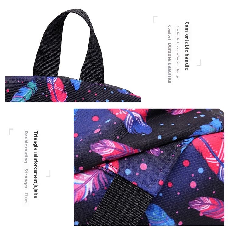 New Versatile Three Piece Set Backpack For Male And Female Students Travel And Leisure Backpack Large Capacity Printed Backpack_voghion.com
