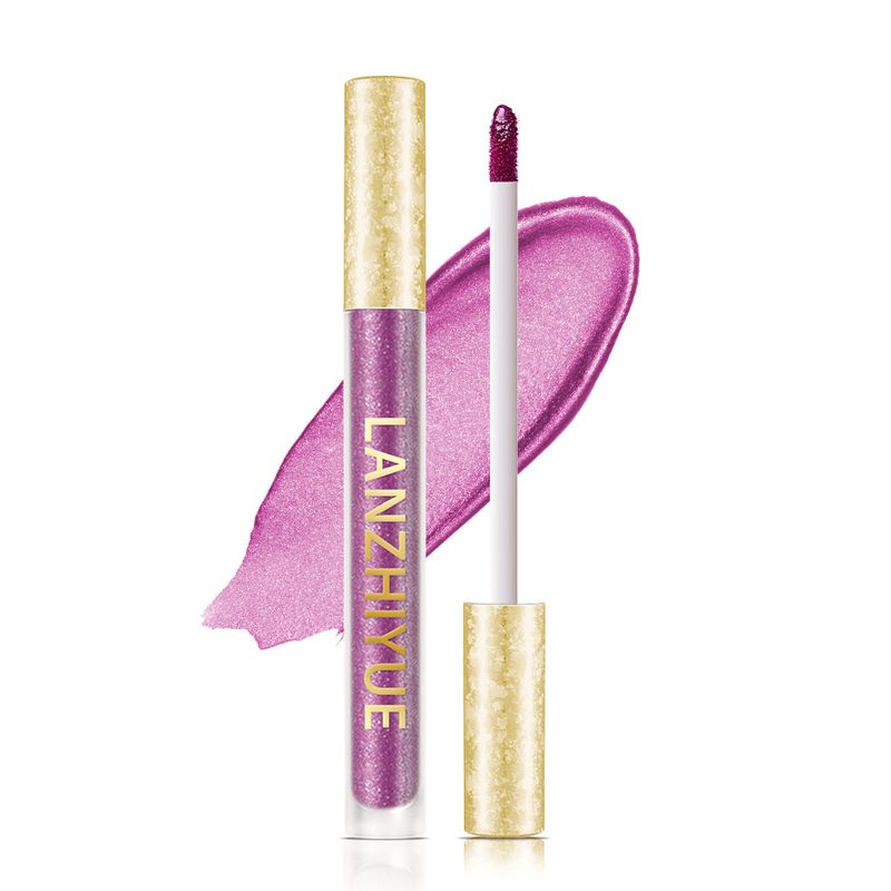 LANZHIYUE Liquid Glitter Eyeshadow - High-Impact Metallic & Pearlescent - Multipurpose For Eyes & Lips_voghion.com