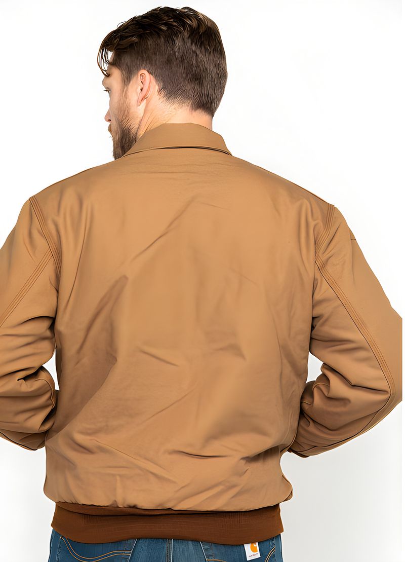 2024 Spring and Autumn New European Men's Coat Ribbed blocked Collar Zipper Top Solid Color Jacket_voghion.com