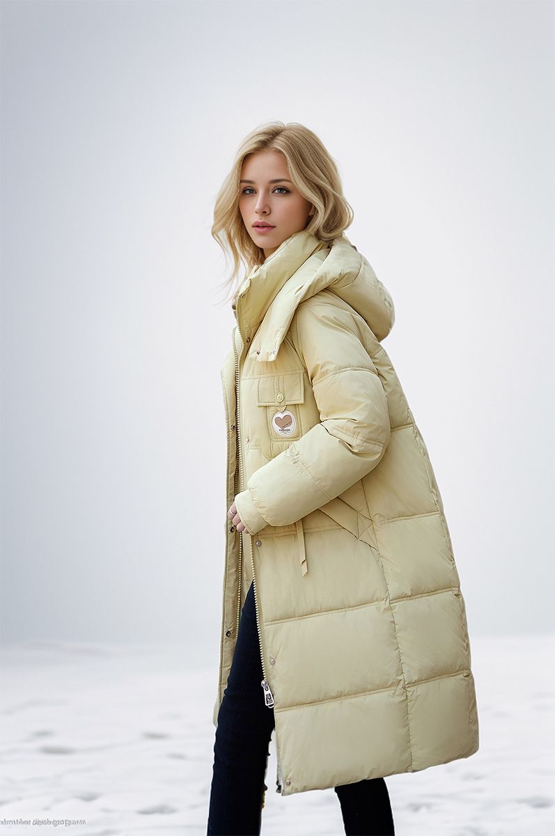 Mid-Length Down 2024 New Fashion Winter Plus Size Hooded Thickened Cotton Coat Puffer Jacket_voghion.com