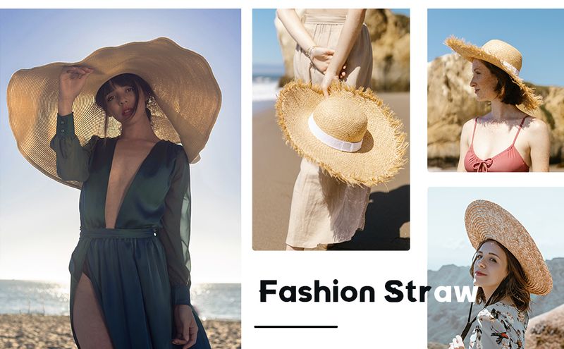 Nuovi arrivi GEMVIE Cappello da spiaggia in paglia oversize da donna con tesa larga, estivo, pieghevole, grande, in carta, 2024, nuova moda_voghion.com
