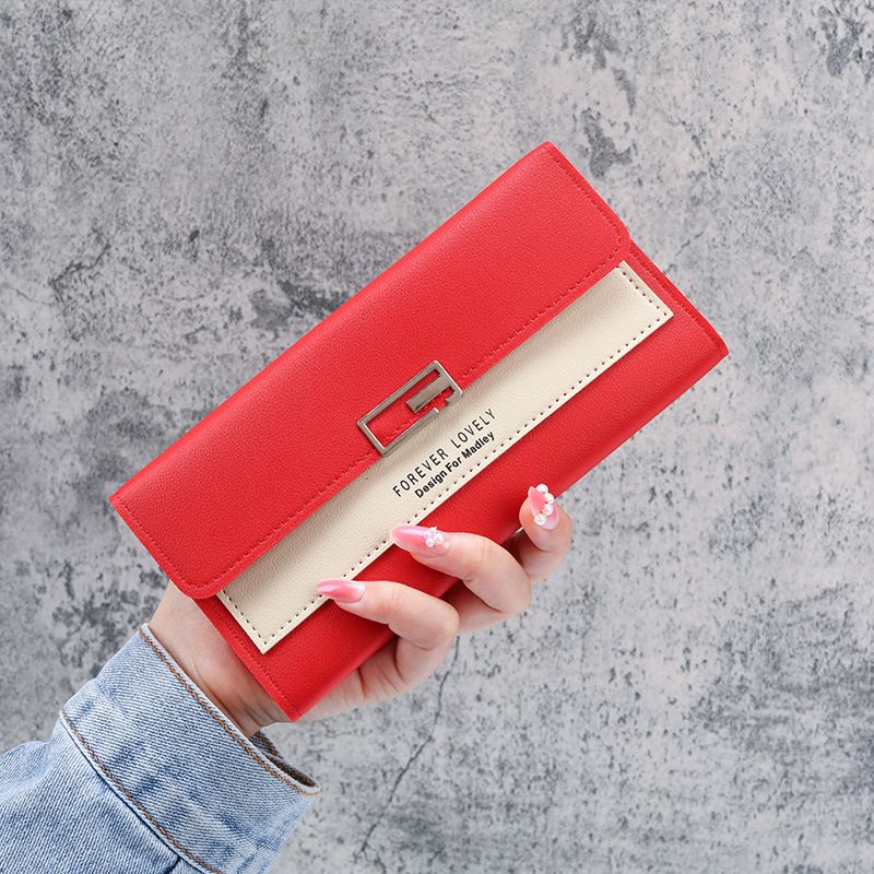 Long Wallet Ladies New Tri-Fold Clutch Multi-Functional Pu Bag Wallet_voghion.com