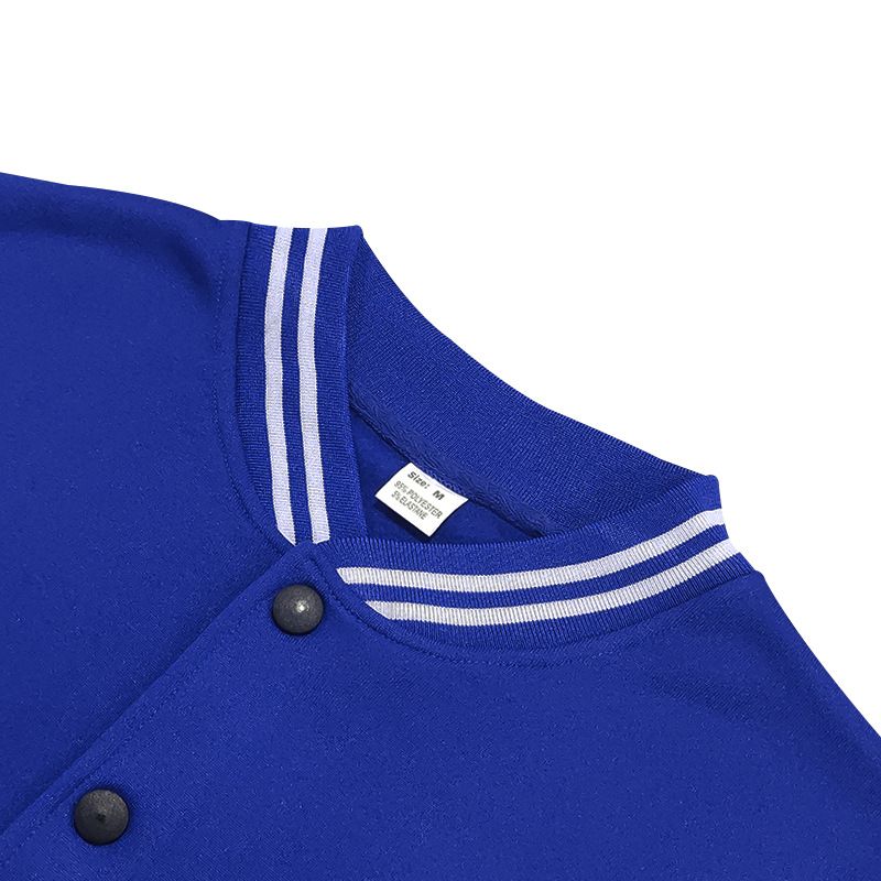 Autumn Winter American Style Stand Collar Baseball Jacket With Fleece Lined Pants Loose Fit Men's Sports Suit_voghion.com