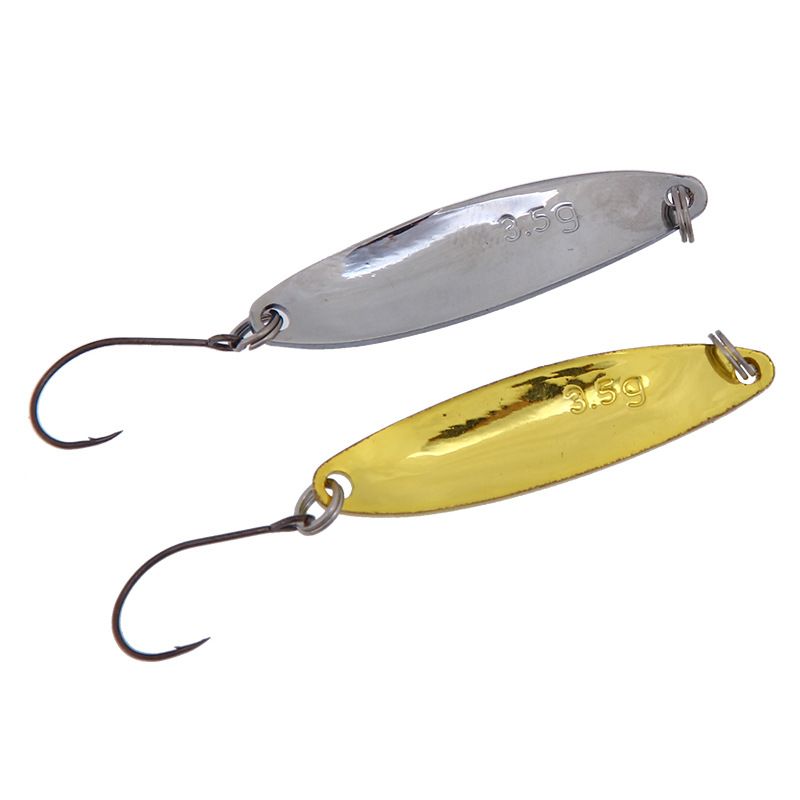 Makou Sequin Fish Bait Luya Bait Sequin Pure Copper Color Willow Leaf Sequin 4 Cm 3.5 G Cocked Mouth Bait_voghion.com