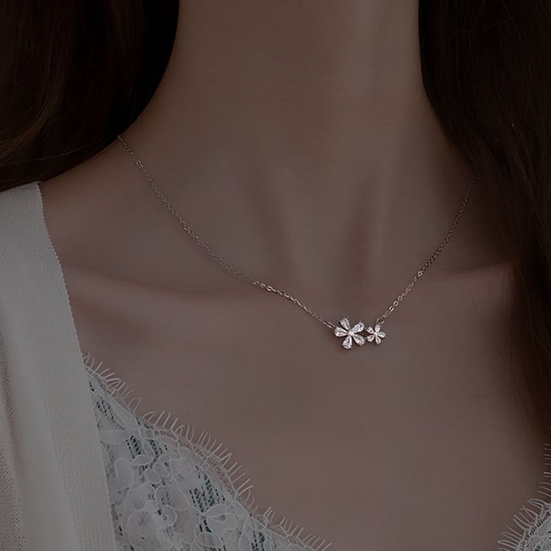 Moud Koreanesch Meedercher Choker Sier Faarf Ronn Wer Star Bar Anhänger Halskette fir Fraen Hochzäit Zirkon Bijouen Séiss Schléissebeenkette_voghion.com