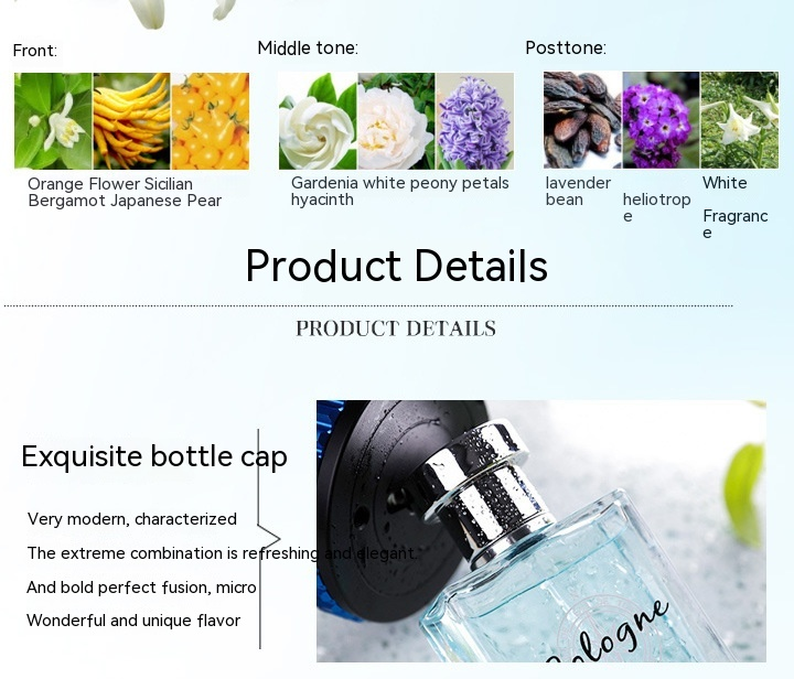 2023 New Hot Light Blue Men's Perfume Spray Fresh Elegant Lasting Fragrance 50ml Gulong Men's Perfume_voghion.com