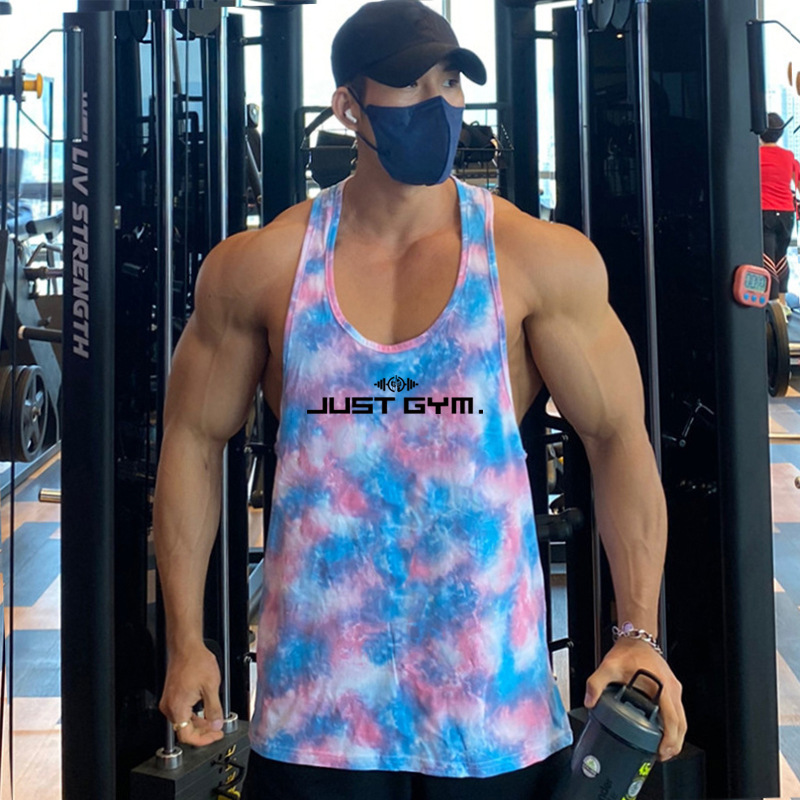 Gilet fitness per uomo canotta estiva senza maniche sciolto sottile ad asciugatura rapida traspirante t-shirt da uomo di grandi muscoli_voghion.com