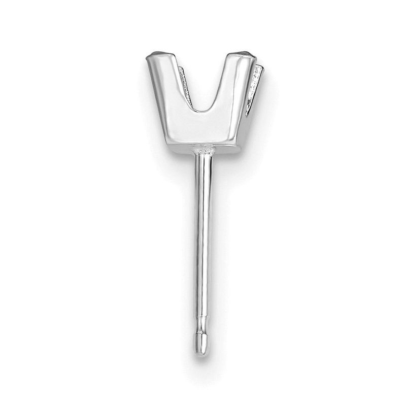 14kw Princess 2.5mm V-End Post Earring Mounting_voghion.com