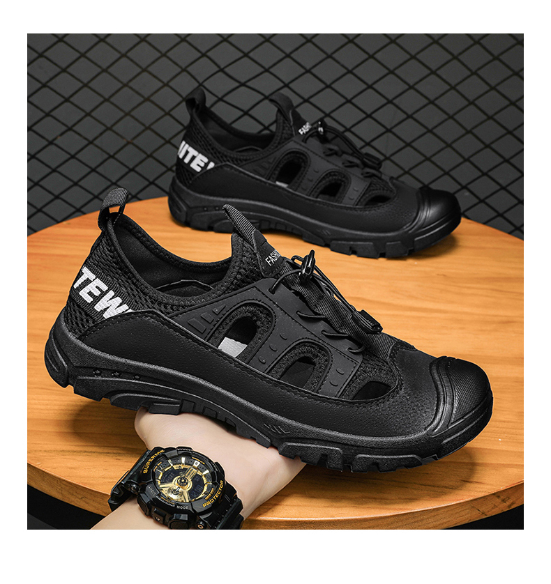 Sandali da uomo con punta chiusa da pescatore scarpe casual atletiche sandali scarpe casual da spiaggia estive_voghion.com