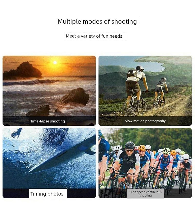 4K HD Sportsmotorcykelhjelm Landevejscykeloptager For- og bagkamera med dobbelt farve WiFi-berøringsskærm_voghion.com