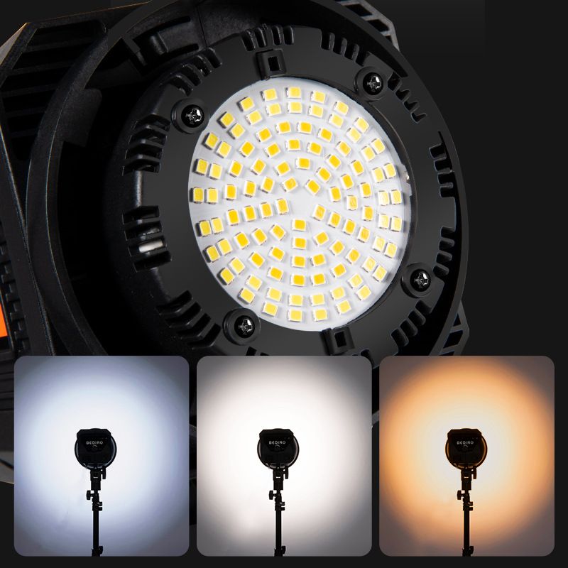 Lumière douce LED 100 W pour photographie – Température tricolore, puissance constante pour diffusion en direct, studio et prise de vue culinaire_voghion.com