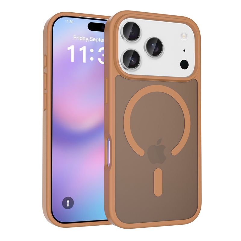 Suitable For IPhone 17 Case Magnetic Matte Skin Feel 2-in-1 Shockproof IPhone16 Pro Max Protective Cover_voghion.com