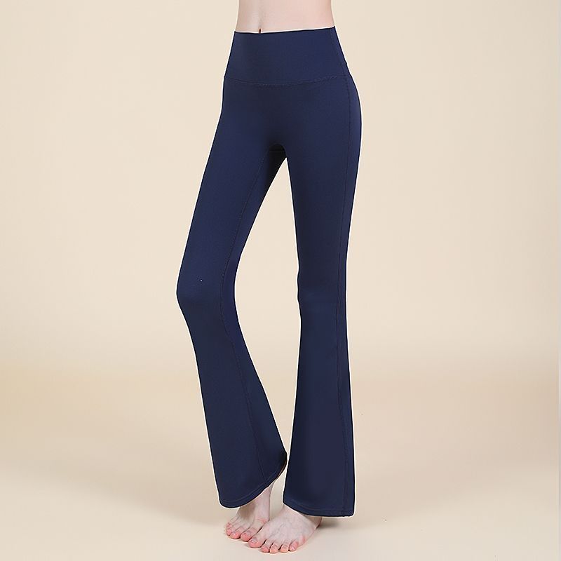 Pantalones de yoga para mujer, de talle alto, estilizan el abdomen, con gran elasticidad para una silueta esbelta y sin restricciones. Diseño deportivo acampanado, ideales para correr y hacer ejercicio._voghion.com