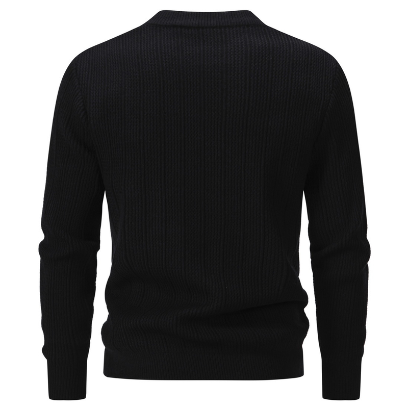 2023 new winter men's slim round neck sweater versatile warm pullover sweater bottoming shirt _voghion.com