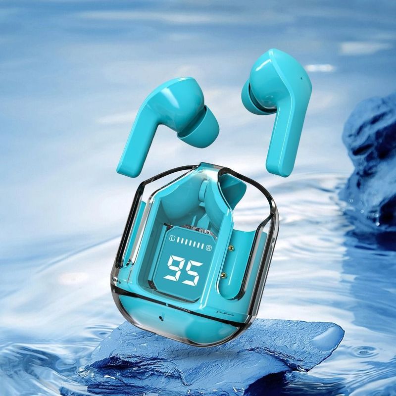 Neu Drahtlose Ohrhörer Bluetooth In-Ear-Kopfhörer Transparent Blue Tooth Ohrhörer_voghion.com