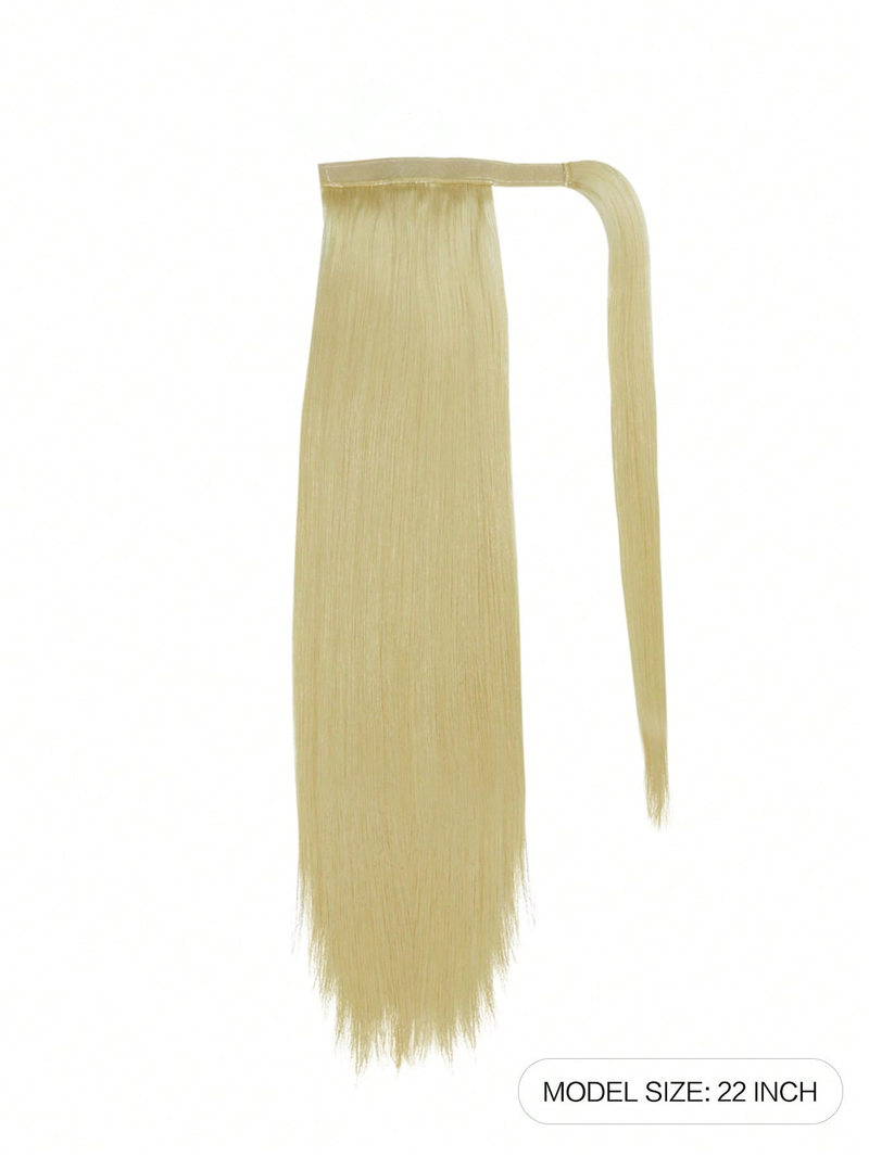 synthetische paardenstaart Blond 613 Rechte paardenstaart Gekleurde synthetische paardenstaart_voghion.com