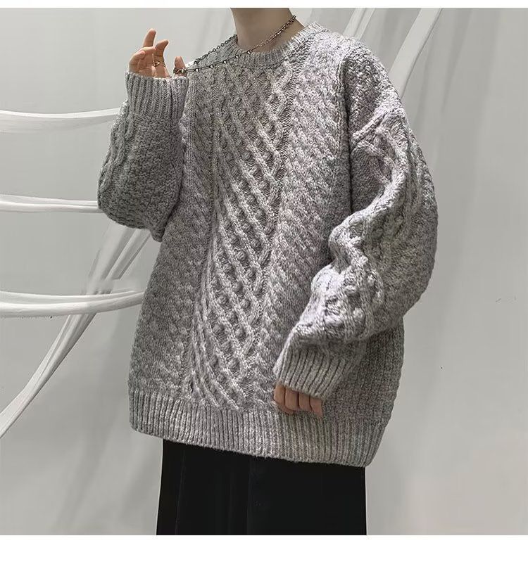 Herbst dicke Fried Dough Twists Pullover für Männer und Frauen 2023 neue Winter Premium japanische Vintage WM Bottomed_voghion.com