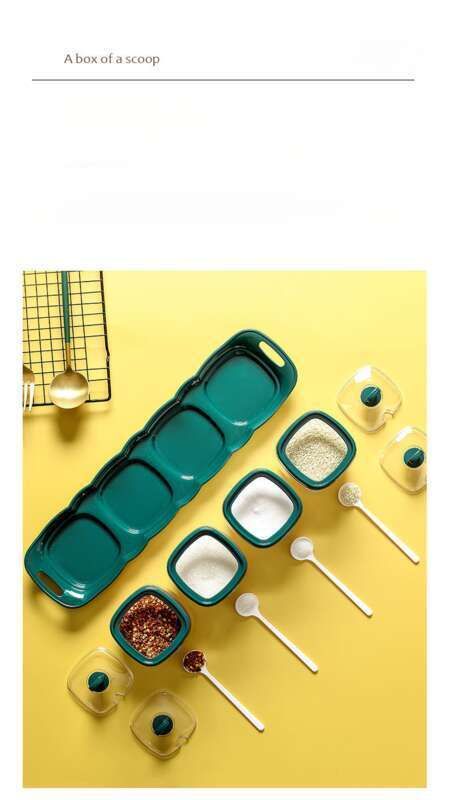 【Venta caliente de 30 días 1415 piezas】 Juego combinado de caja de sal MSG, frasco, botella de condimento, suministros de cocina para el hogar_voghion.com