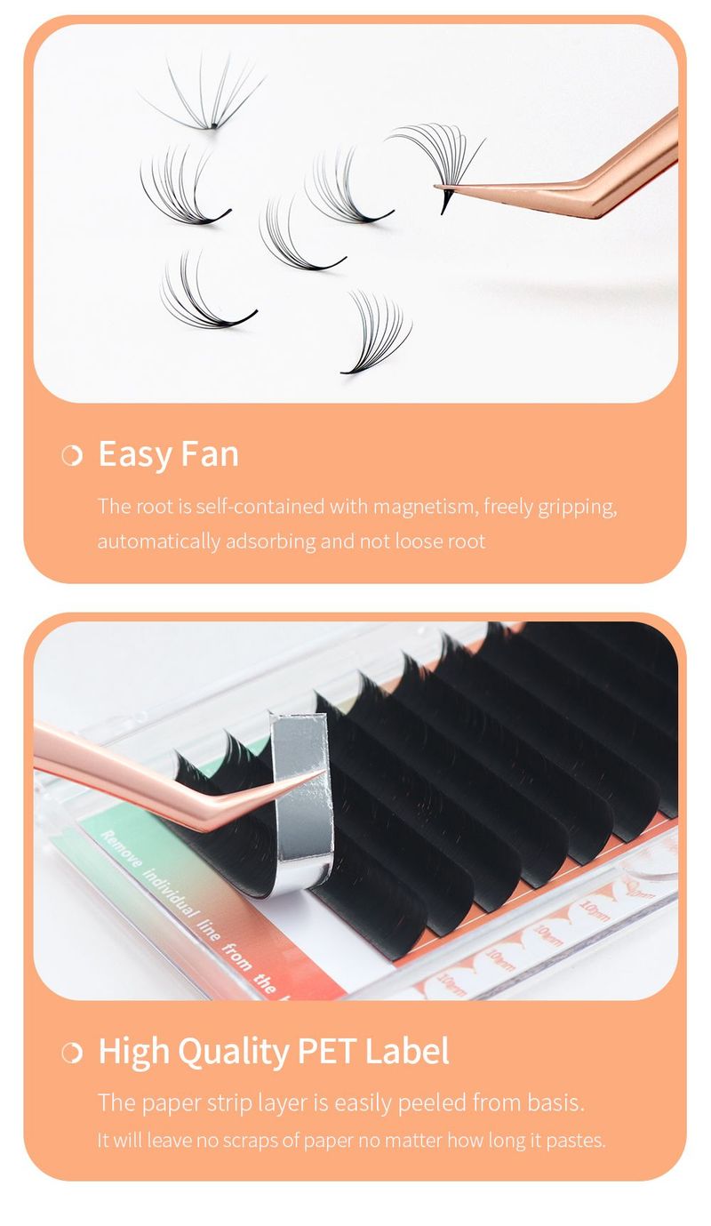 ANNAFRIS Easy Fan Eyelash Extension Automatic 1S Flowering 0.07mm Individual False Lashes Natural Soft Matte Black Volume Lash Extensions Supplies_voghion.com