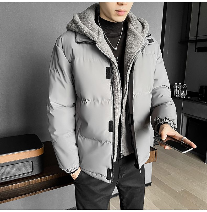 Men's Clothing Men's Fleece-Lined Hooded Parka Jacket With Two-Tone Design, Warm Winter Coat For Teens & Adults (Gray, Black, Khaki, Sizes M-8XL)_voghion.com