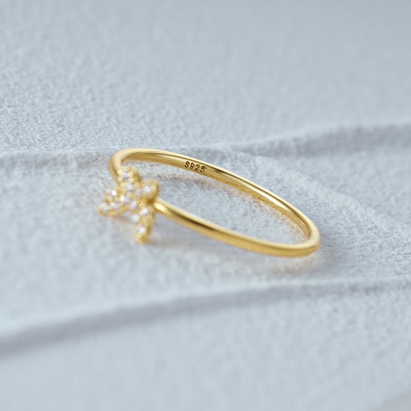 Mode CANNER vergulding Klassieke dames Fijne sieraden Verlovingsringen Sterg Sier Ring met ronde zirkoon voor vrouwen_voghion.com