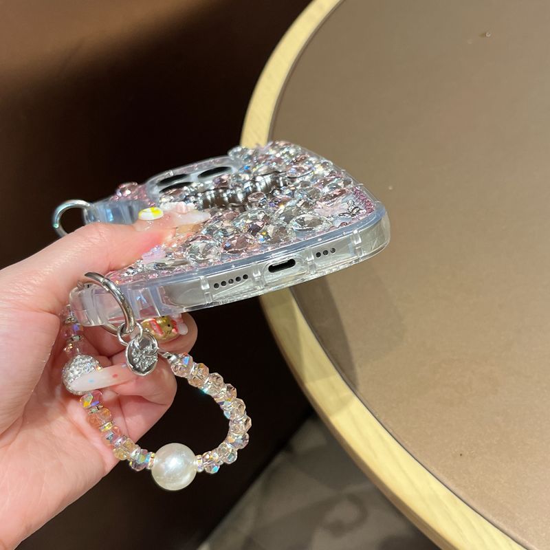 3D Bling Diamant Strass Handyhülle für iPhone 17 Air 16 15 14 Plus 13 12 Pro Max 11 Glitzer Glitzer Handtasche Stil Hülle_voghion.com