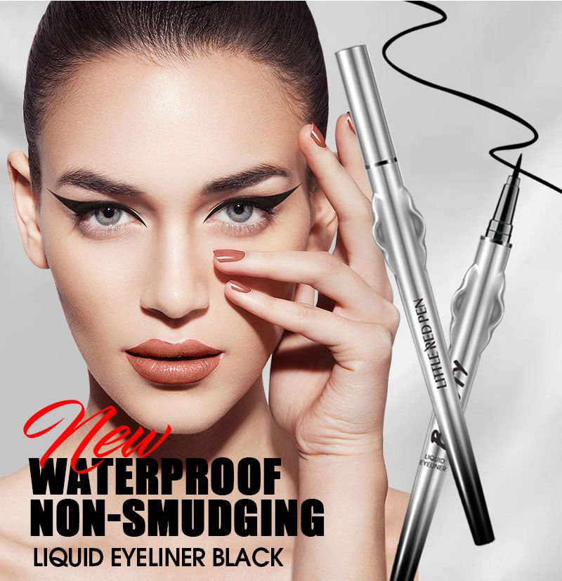 Ombretto e matita combinati, eyeliner liquido nero in penna per occhi, trucco naturale senza sbavature, asciugatura rapida, impermeabile e resistente al sudore._voghion.com