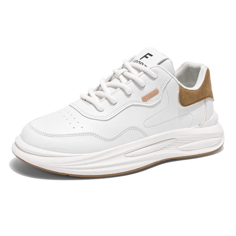 Zapatos deportivos casuales, transpirables, blancos, versátiles, de suela gruesa, para hombre, primavera 2025_voghion.com