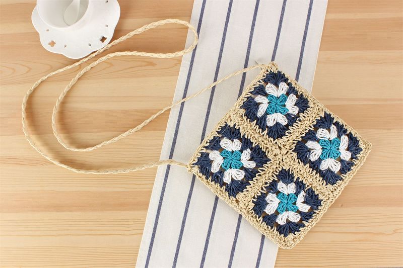 Borsa a tracolla monospalla piccola e fresca all'uncinetto intrecciata a mano alla moda, per donna_voghion.com