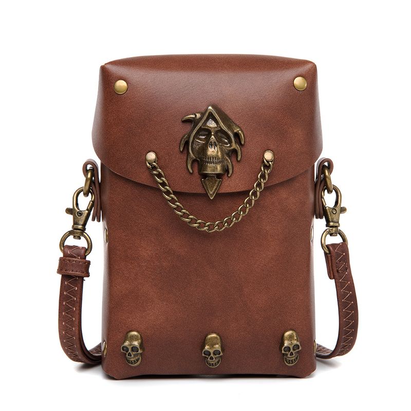 Borsa a tracolla singola da donna medievale, stile steampunk, piccola, quadrata, portamonete_voghion.com