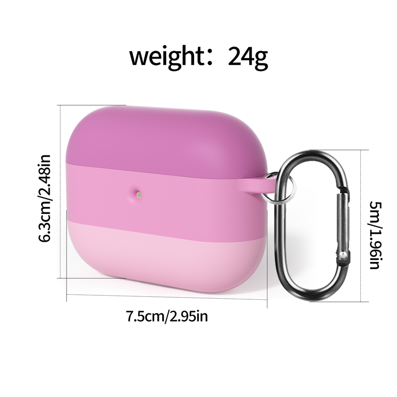 Custodia per auricolari in silicone con colori sfumati per AirPods Pro 3 2025, custodia in TPU con gancio per AirPods Pro 3 generazione_voghion.com