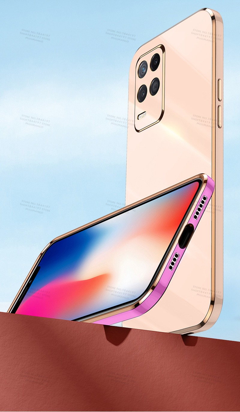 Luxury Electroplated Cover Case For Oppo A54 6.51inch Soft Silicone Camera Lens Protection For Oppo_voghion.com