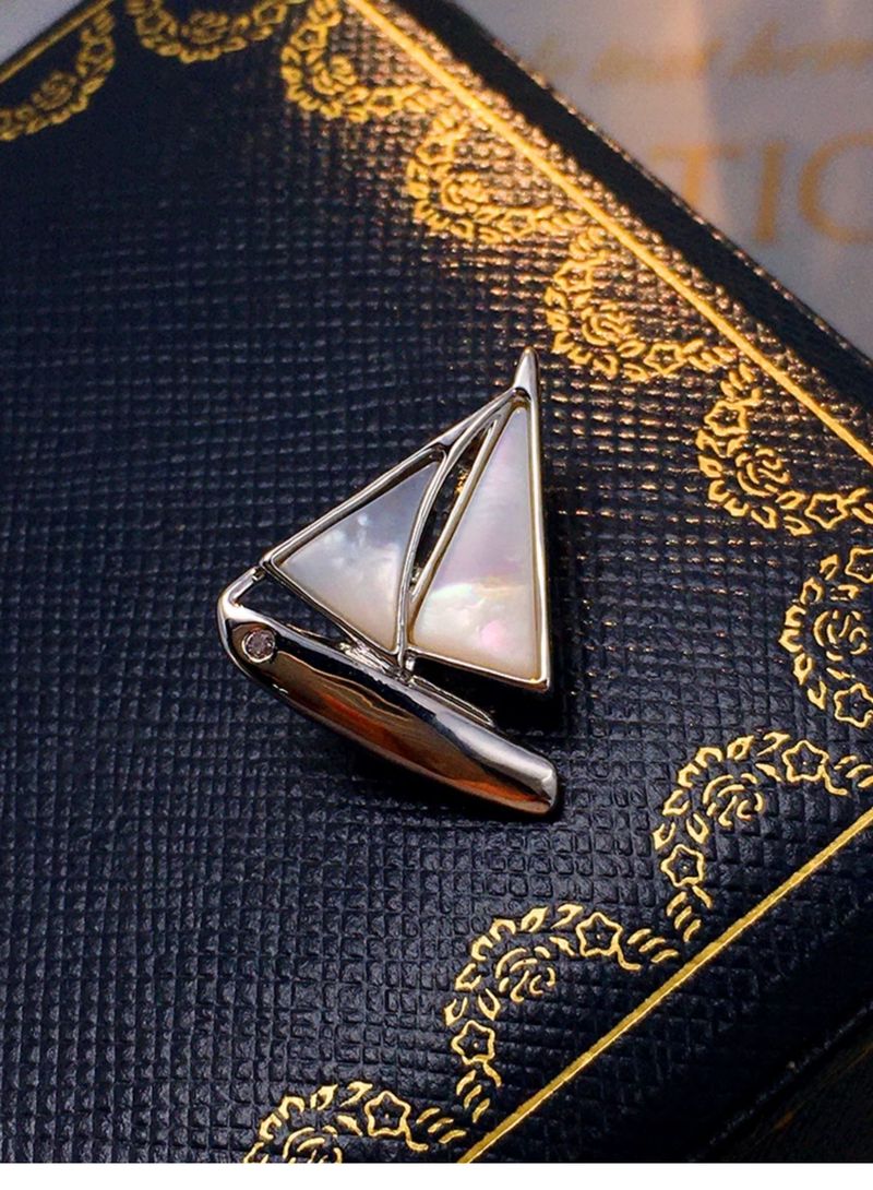 Spilla da uomo D.M.D/Dimanda Sailing, mini spilla Smooth Sail, accessori per abiti alla moda e personalità_voghion.com