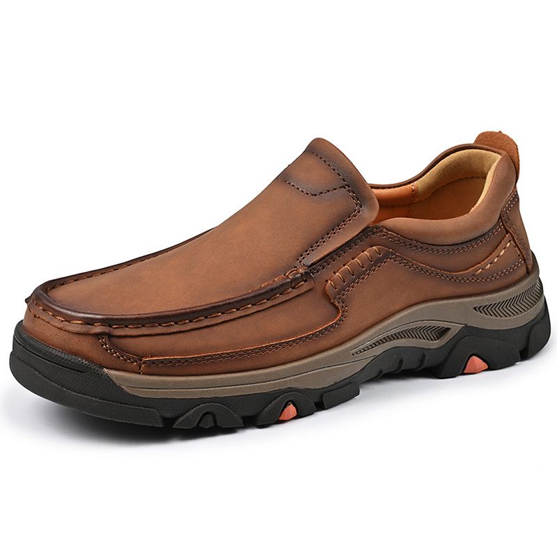Mocassini casual leggeri slip-on di grandi dimensioni in pelle da uomo_voghion.com