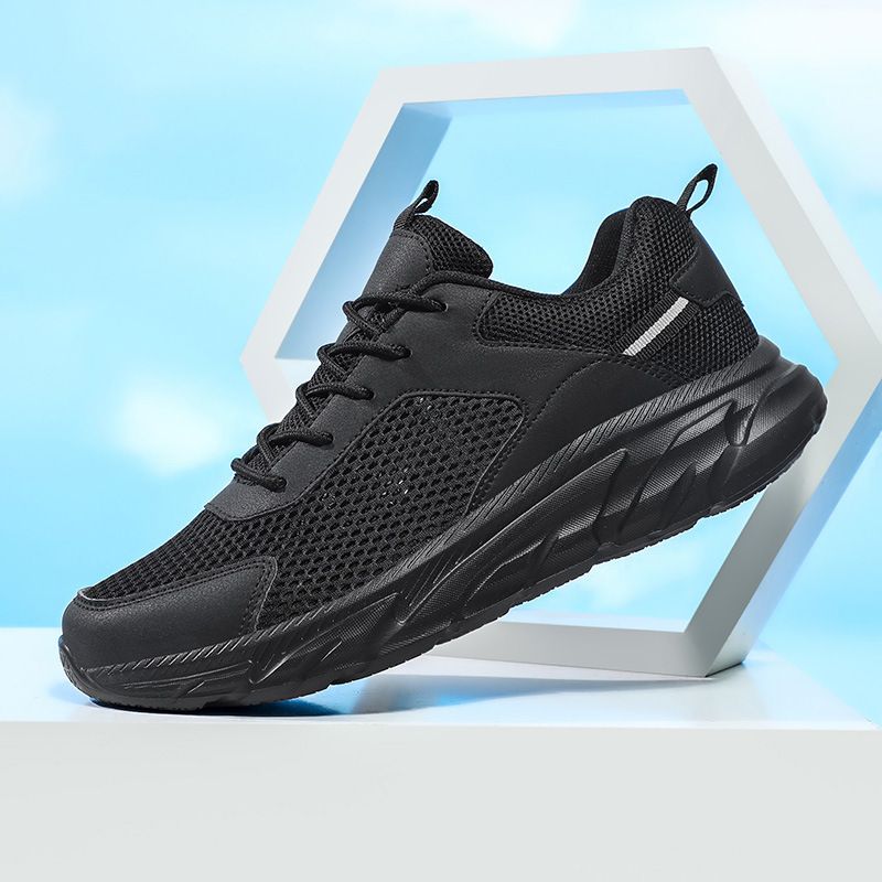 Plus Size Men's Breathable Casual Summer Lightweight Sneakers Fashion Running 39-48 Mesh Shoes_voghion.com