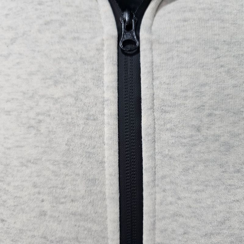 Herrenbekleidung Schweres, einfarbiges, langärmeliges Kapuzenpullover-Set für Freizeitsport und Samt_voghion.com