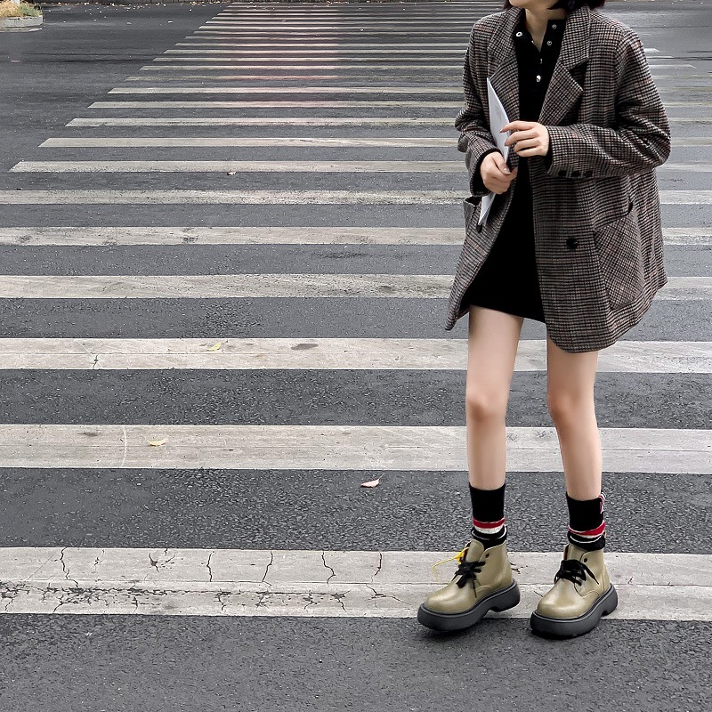 Winter Thickened Children's Three Bar Wool Ins Tide Korean Warm Pile Fabric Label Cashmere Medium Tube_voghion.com