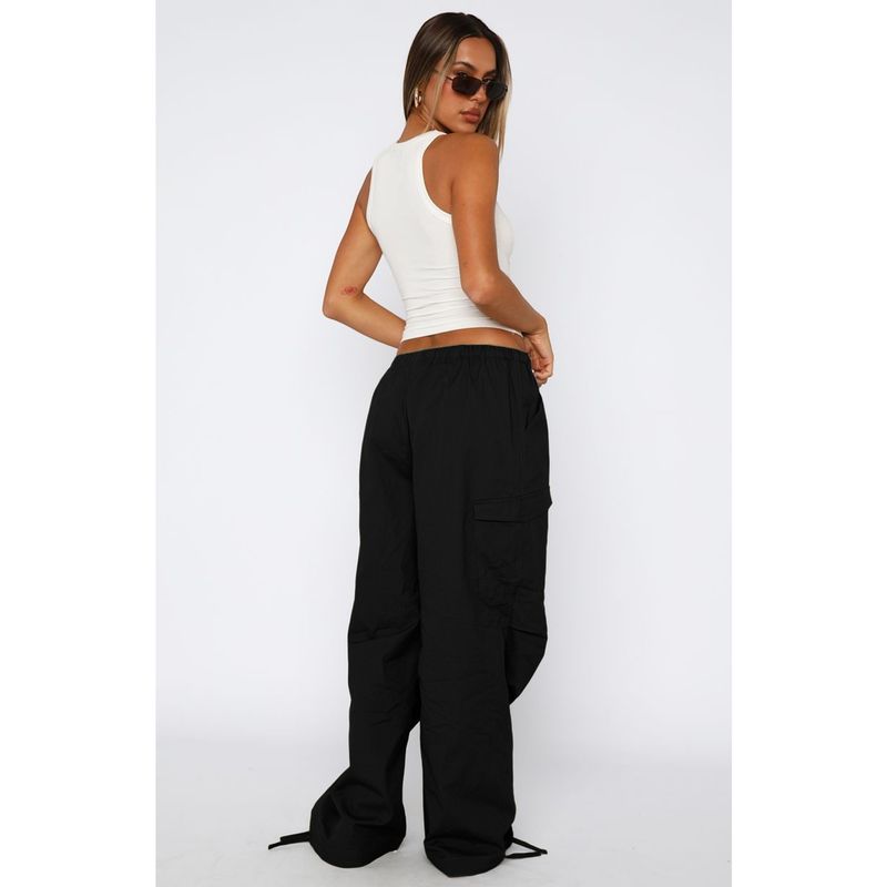 Women's Cargo Pants With Drawstring Waist & Multiple Pockets - Comfortable Loose Fit Straight Leg Workwear Pants For Casual Street Style_voghion.com