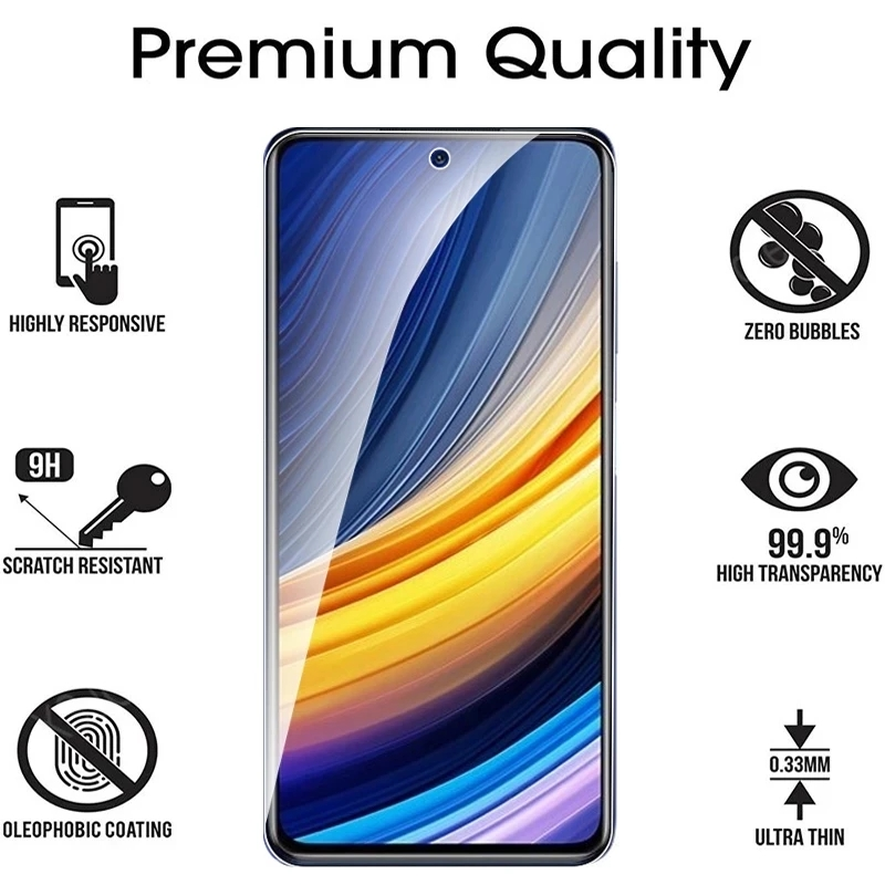 Vetro temperato per Xiaomi Poco X3 Pro NFC F3 M3 M4 GT Screen Saver Adatto per Xiaomi Red Mi Note 11 10 9 8 Pro 9s 10s_voghion.com