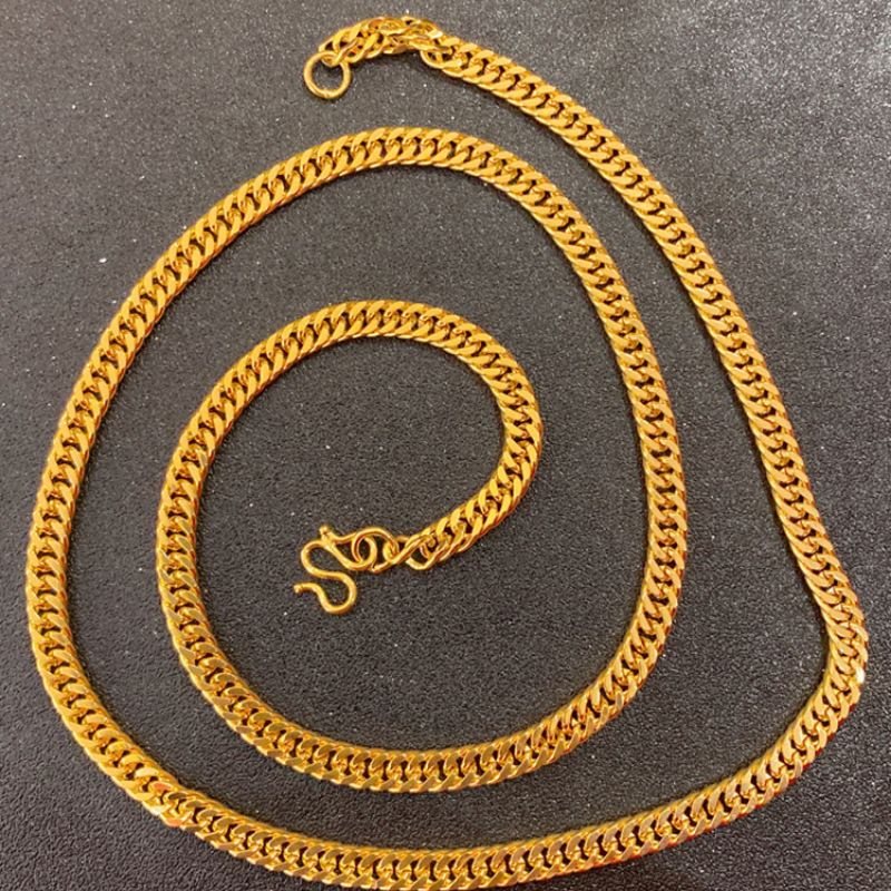 Collana cubana in ottone placcato oro, autentica moda, con catena laterale lunga, per coppie di uomini e donne, frusta per cavallo_voghion.com