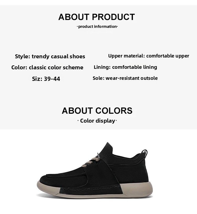 Freizeitschuhe für Herren sind bequem für einen Fuß, mit rundem Kopf und weicher Sohle._voghion.com