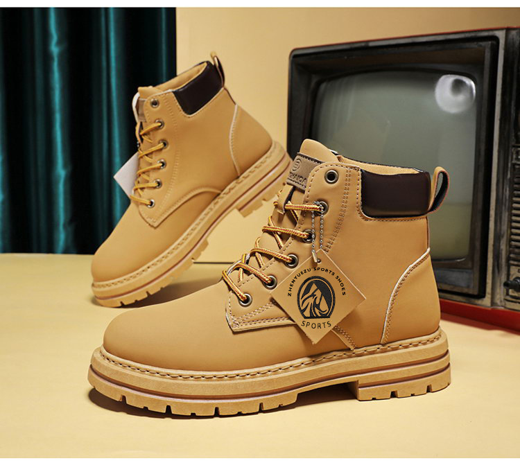 Botas Martin populares masculinas tamanho extra grande 48 botas masculinas estilo retrô britânico botas de trabalho de cano alto botas de couro_voghion.com