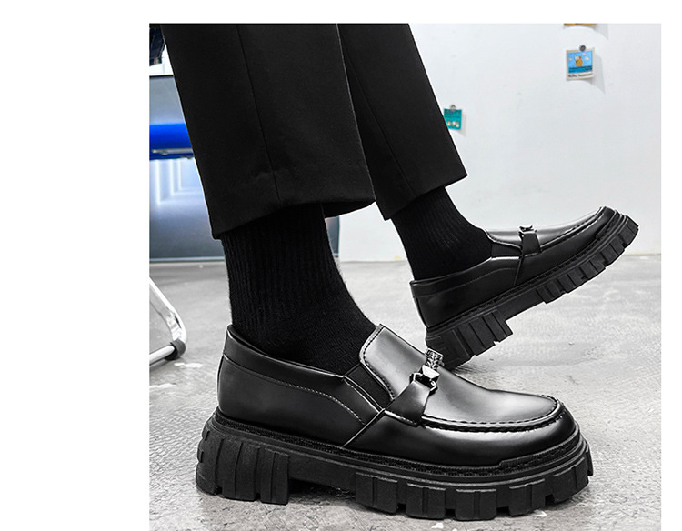 Men's Platform Shoes Low Pumps Loafers Slip-on Casual Men's Shoes_voghion.com