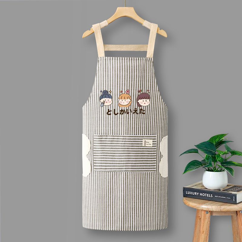 Nuovo grembiule da cucina in puro cotone traspirante, stile coreano, alla moda, per uomini e donne._voghion.com