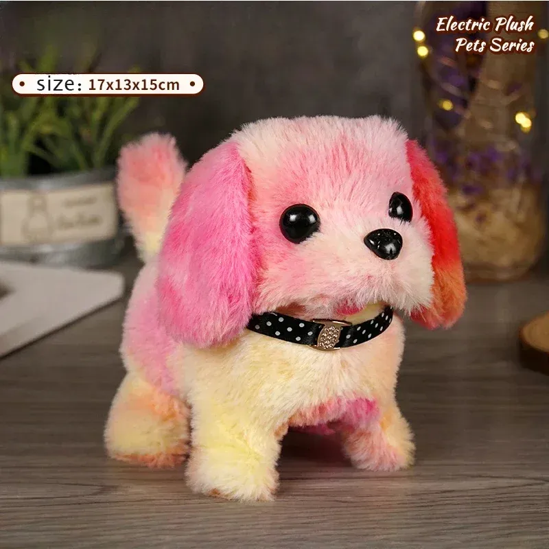 Plush Toys Puppy Electronic Toy Walking And Barking Dogs Tail Wagging Interactive Dog Toy For Kids Christmas Birthday Gift_voghion.com