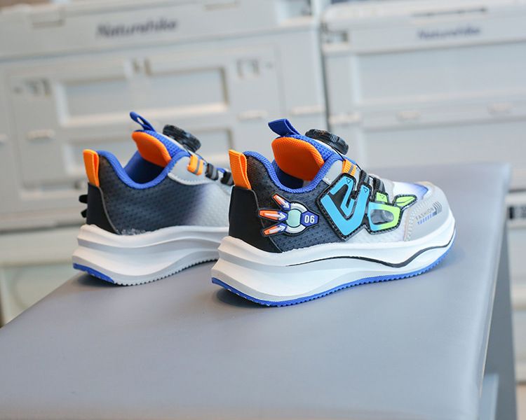 Children's sneaker 2024 spring and autumn boys' casual shoes rotating button girls' running shoes breathable baby mesh shoes single_voghion.com