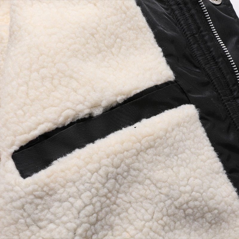 Cappotto da uomo con collo in pelliccia e giacca imbottita in pile di cotone, cappotto di tendenza casual da uomo_voghion.com